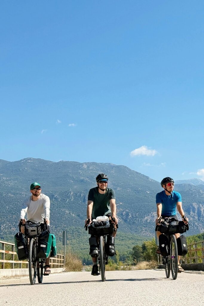men on bikes