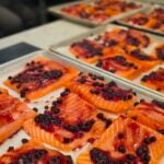 saskatoon berry glazed salmon